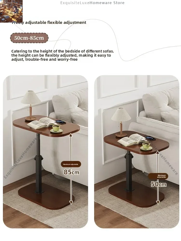 Hebbarer Beistelltisch, einfaches Sofa im Wohnzimmer, mobiler Couchtisch, Ecktisch, Nachttischregal, moderner kleiner Haushaltstisch