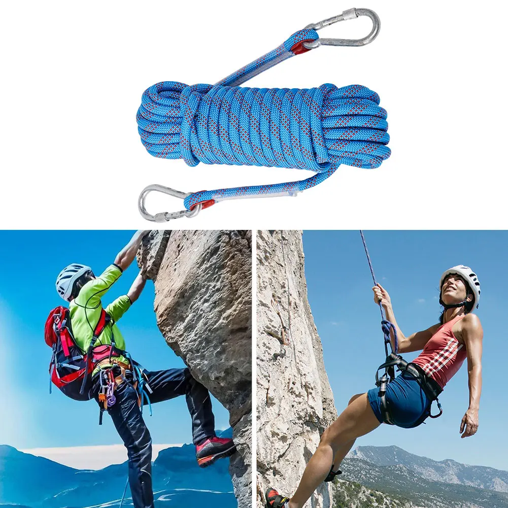 10 m/20 m/30 m Klettern Seil mit 2 Haken Outdoor Klettern Notfall Sicherheit Leben Seil für Feuer flucht Auto Rettungs Zubehör