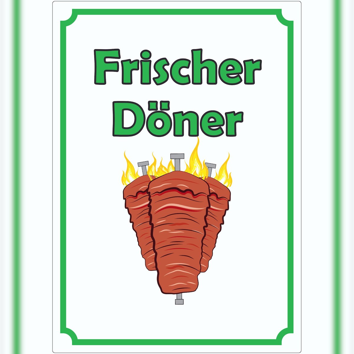 HB-Druck Frischer Döner Aufkleber Hochkant A3 (297x420mm) Image