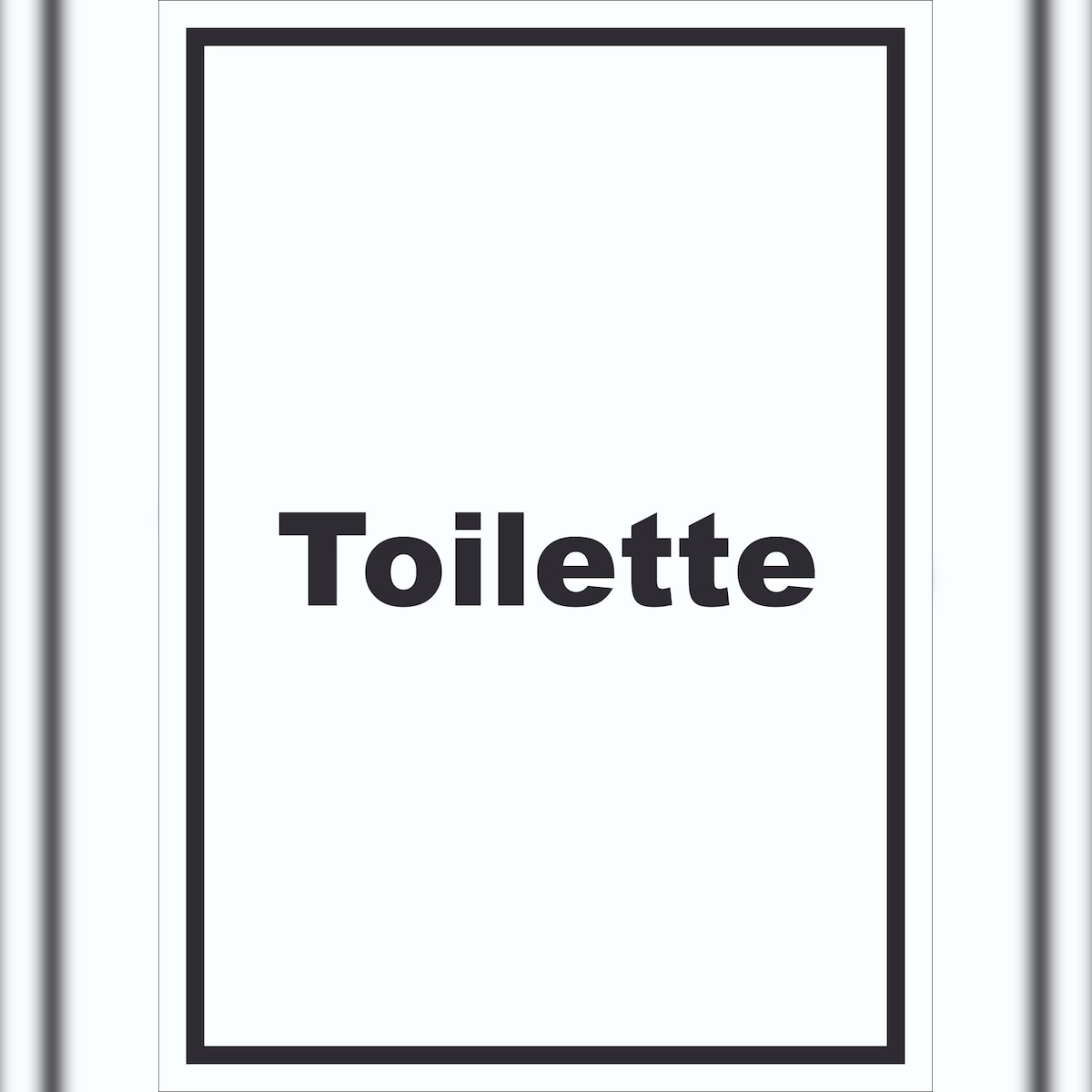 HB-Druck Toilette Schild mit Text Klo WC hochkant A2 (420x594mm) Image