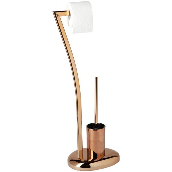 relaxdays WC Garnitur »WIMEDO Kupfer« orange