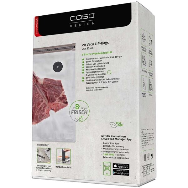 caso Vakuumbeutel »Vacu Zip Bags« 26x35 cm 20 Stück Image