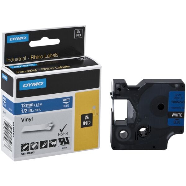 Dymo Beschriftungsband »RHINO 1805243« 12 mm x 5,5 m, 1.2 cm Image