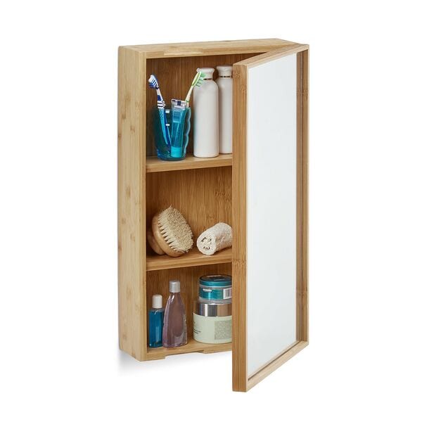 relaxdays Bad-Spiegelschrank mit Tür