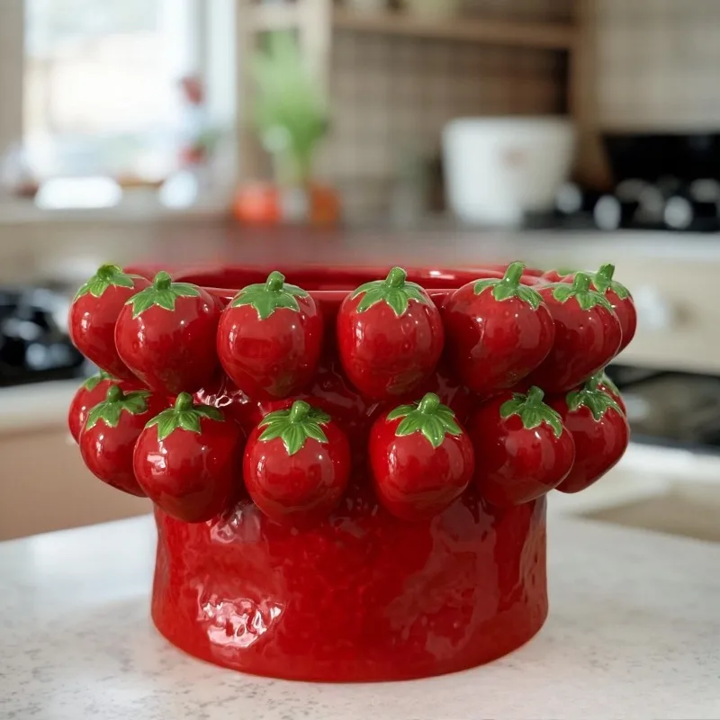 Keramik-Blumentopf für den Innenbereich, großer luxuriöser dekorativer Tisch-Blumentopf, hübsche moderne, niedliche, elegante Vase, Gartenzubehör Image