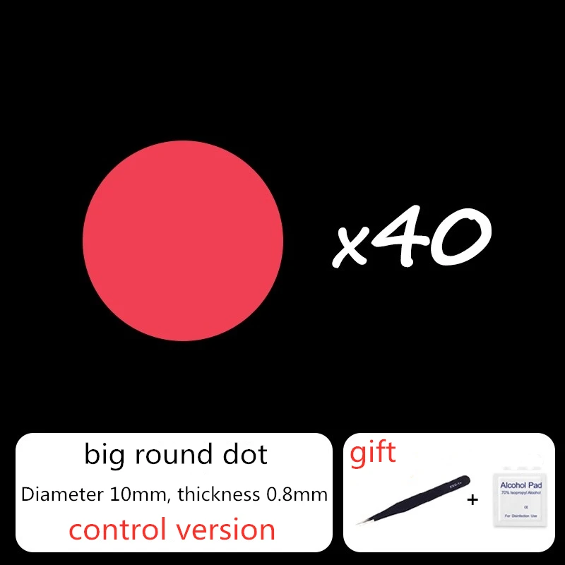 Meow Gaming Gear MGG Ultraglide Big Round Dot PTFE Mouse Skates DIY ICE Speed Brake Glide Feet Durchmesser 10 mm Dicke 0,8 mm