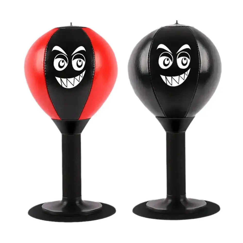 Boxing Bag Boxing Desktop Speed Ball Suction Cup Stress Buster Desktop Boxing Punching Ball Suction Cup Stress Reduction Tool ﻿