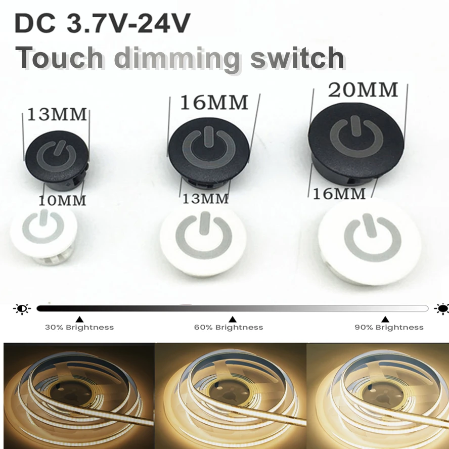 4-1PCS Interruttore del controller del pulsante del sensore tattile domestico dimmerabile intelligente per DC5V 12V 24V Controller dimmer LED per strisce luminose per casa intelligente