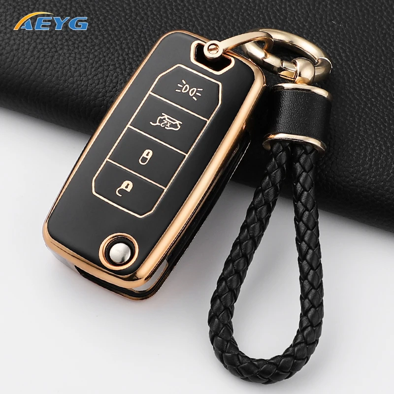 Mode TPU Auto Schlüssel Abdeckung Fall Shell Für Jeep Renegade Compass 2016 2019 2020 2021 4 Tasten Geschützt Halter Keyless Fob tasche Image
