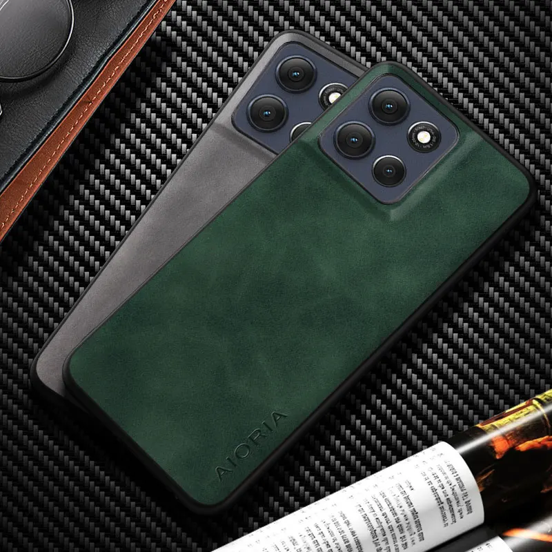 Per Motorola Moto G86 G85 G56 G55 G45 G35 G05 E15 G15 G57 G67 G06 Custodia di alimentazione capa funda design elegante resistente copertura in pelle pu