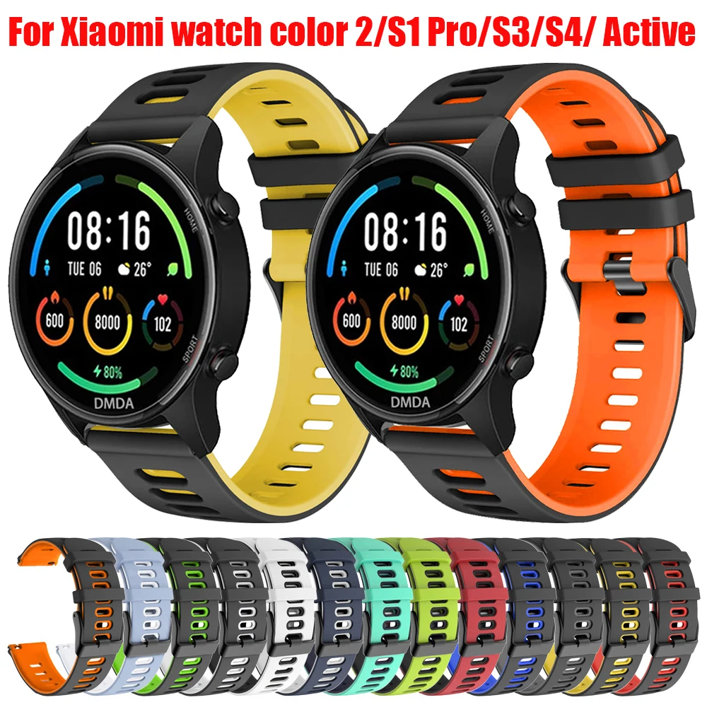 Für Xiaomi Uhr Ersatzband 22mm Silikon Armband für Xiaomi Farbe 2/S1 Pro/Active/S2 46mm/S3/S4 Sport Armband Correa Image