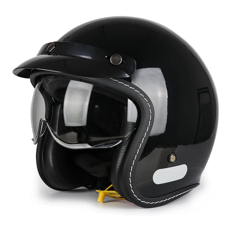 Retro-Mode-Halbhelm, Motorradhelm, Unisex, Innenlinse, Elektrofahrzeug, Helm, Roller, universell für alle Jahreszeiten Image