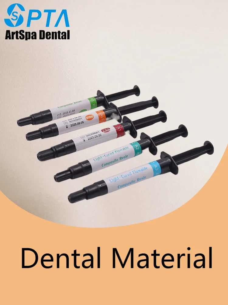 Durchflussbarkeit 3PCS Harz Zahnmedizin Material Fließbare Verbundfarben Wahl Biokompatibilität Kronenrestaurierung Zahnfüllung Image