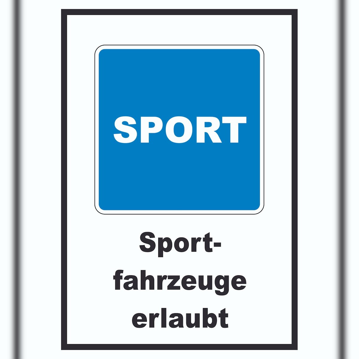 HB-Druck Sportfahrzeuge erlaubt Sportboote Symbol und Text A0 Rückseite selbstklebend Image