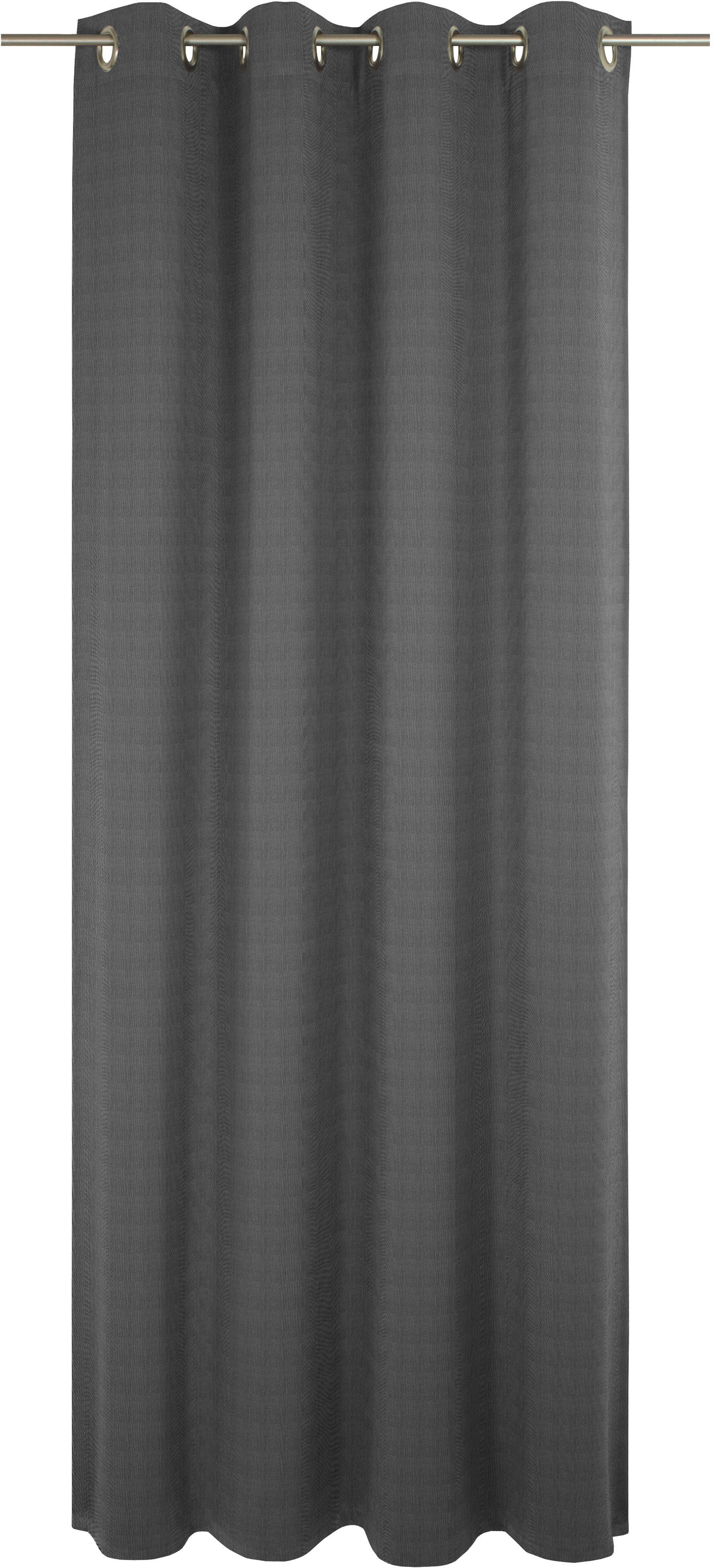 Vorhang ADAM "Uni Collection light", schwarz, B:142cm H:365cm, Baumwolle (Bio-Baumwolle), Gardinen, aus 100% Bio-Baumwolle Image