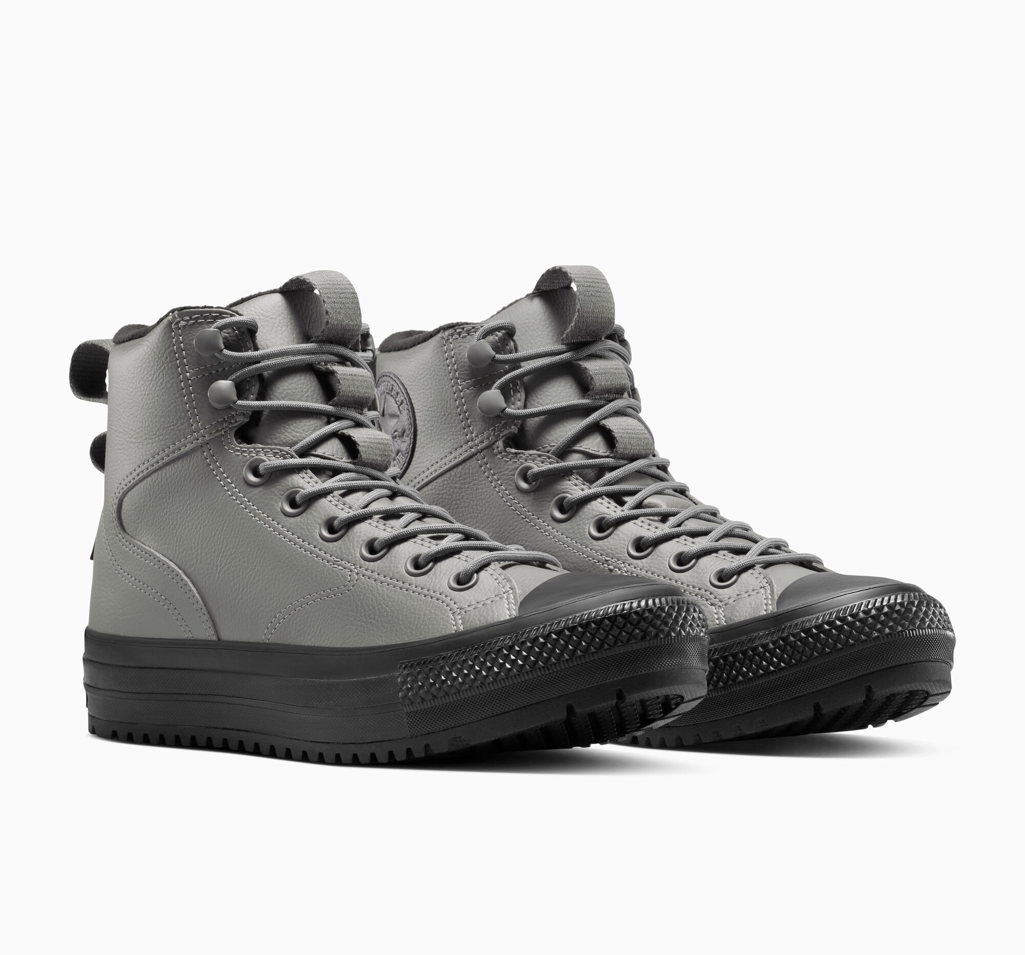 Sneakerboots CONVERSE "CHUCK TAYLOR ALL STAR HIKER BOOT", Damen, Gr. 42,5, sharkskin, sharkskin, schwarz, Synthetik, Schuhe, Winterschuhe, Schnürboots, gefüttert, wasserabweisend