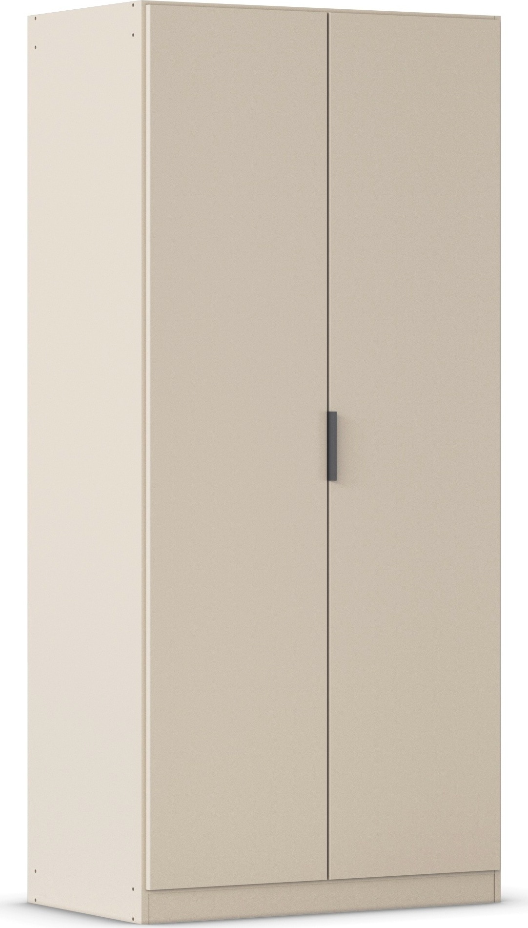 Kleiderschrank RAUCH "Drehtürenschrank Schrank Garderobe Ankleide Schlafzimmer LAGOA", beige (champagner), B:91cm H:197cm T:54cm, Holzwerkstoff, Schränke, moderne Kantengriffe aus Metall, optional mit Aufsatz MADE IN GERMANY Image