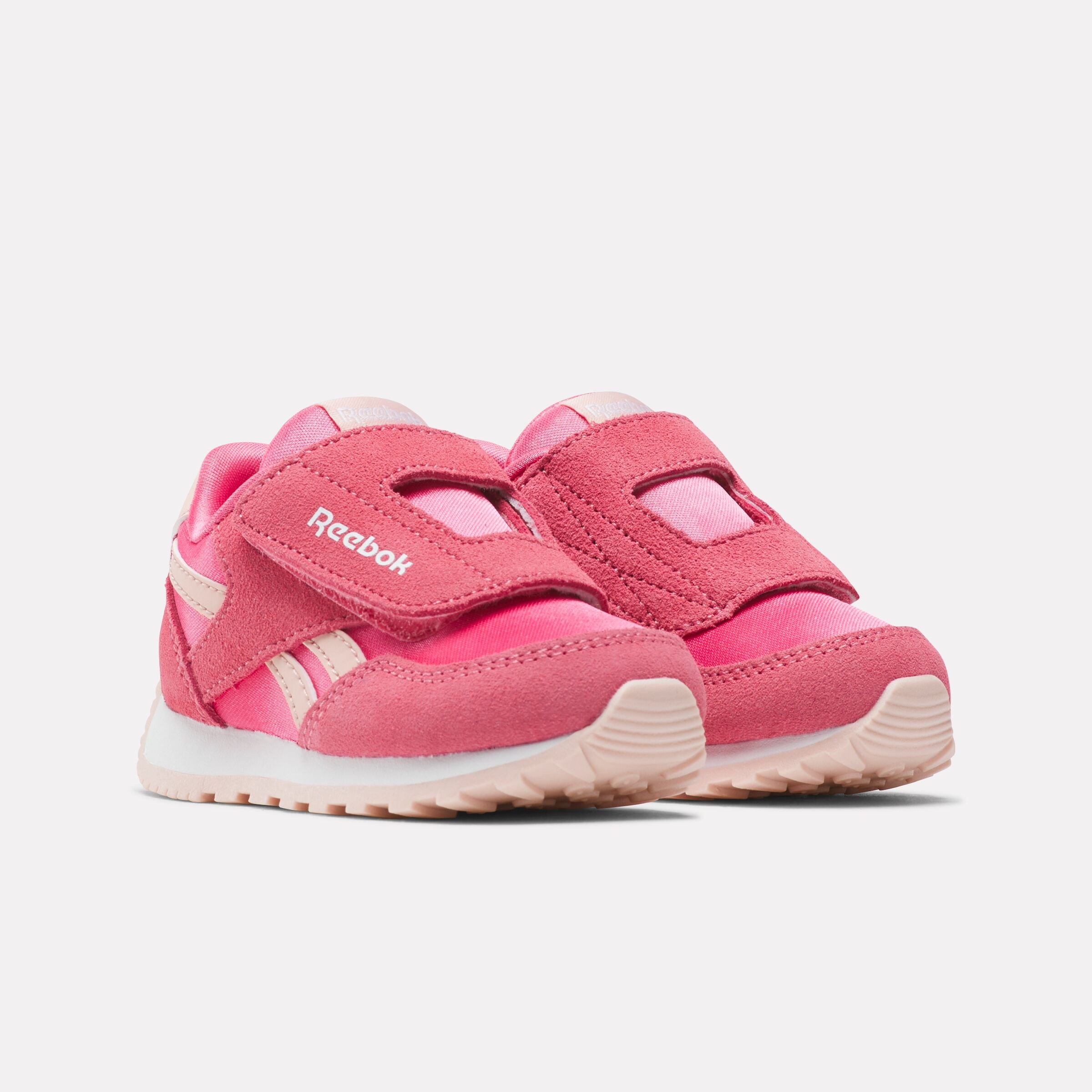 Sneaker REEBOK CLASSIC "REEBOK GLIDE LOW HOOK & LOOP", Mädchen, Gr. 24, pasionpink, subtlepink, ftwrweiß, Leder, Synthetik, Textil, Schuhe Sneaker