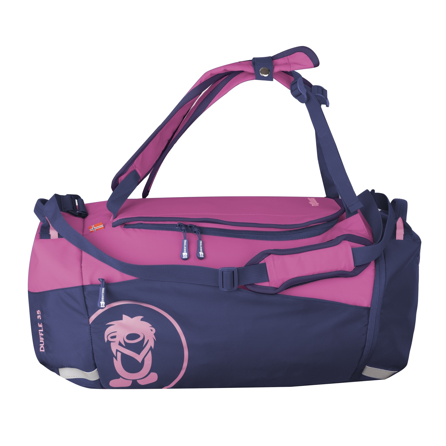 Reisetasche TROLLKIDS "KIDS DUFFLE BAG", blau (mallow pink, violet blau, wild rose), Obermaterial: 100% Polyamid. Futter: 100% Polyester, Taschen Image