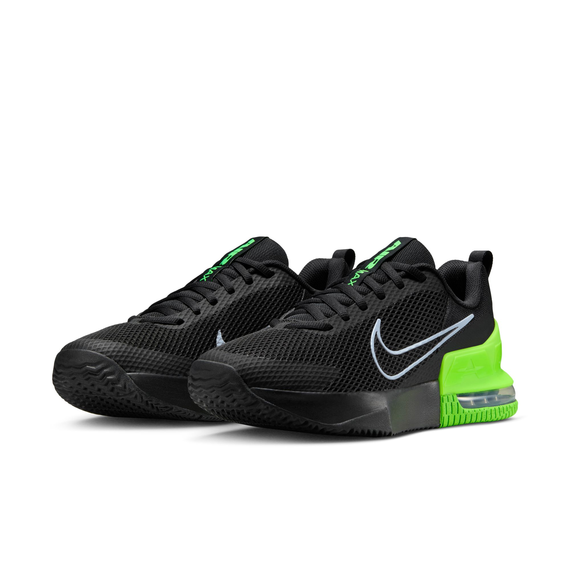Trainingsschuh NIKE "M AIR MAX ALPHA TRAINER 6", Gr. 42, schwarz, ghost, grün strike, Synthetik, Textil, Schuhe