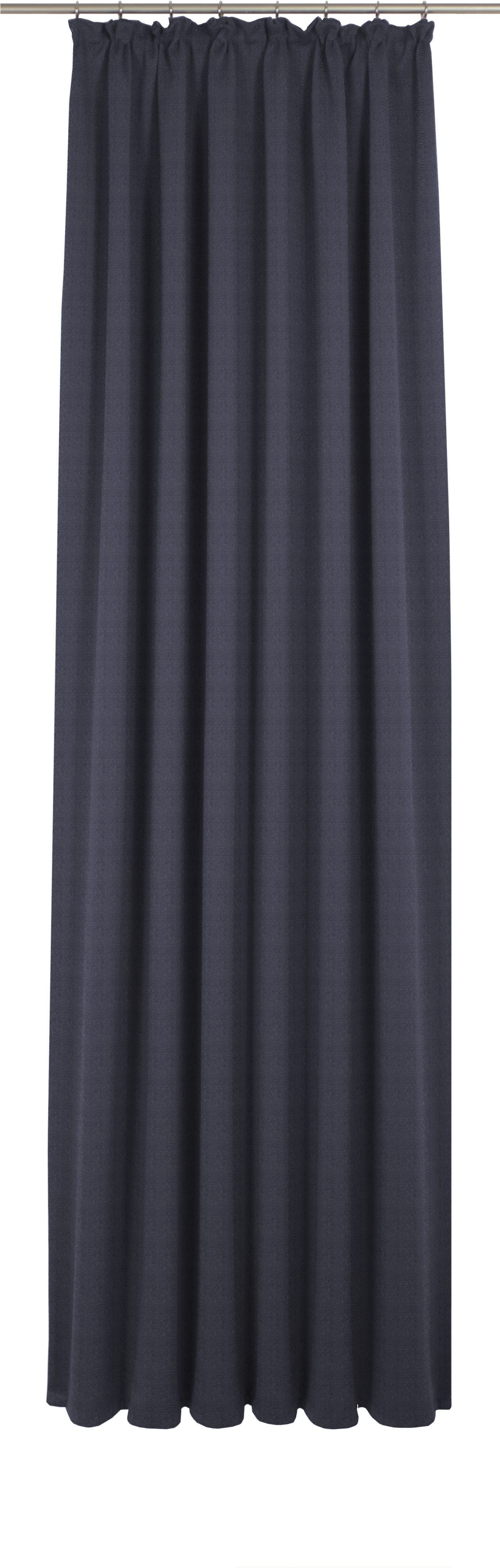 Vorhang ADAM "Uni Collection", blau (dunkelblau), B:142cm H:195cm, Baumwolle (Bio-Baumwolle), Gardinen, aus 100% Bio-Baumwolle Image