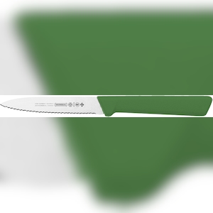 MUNDIAL, Gemüsemesser mit Wellenschliff, (0547-4E), 10.2CM, schmale, gerade Klinge mit Wellenschliff, Grün, Edelstahl Image