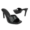 NASBAVI Sommer-Hausschuhe für Damen, Pantoletten, Schuhe, sexy High Heels, Flip-Flops, Grün, Weiß, Schwarz, große Größe 45, Party-Schuhe, hochwertige Slides