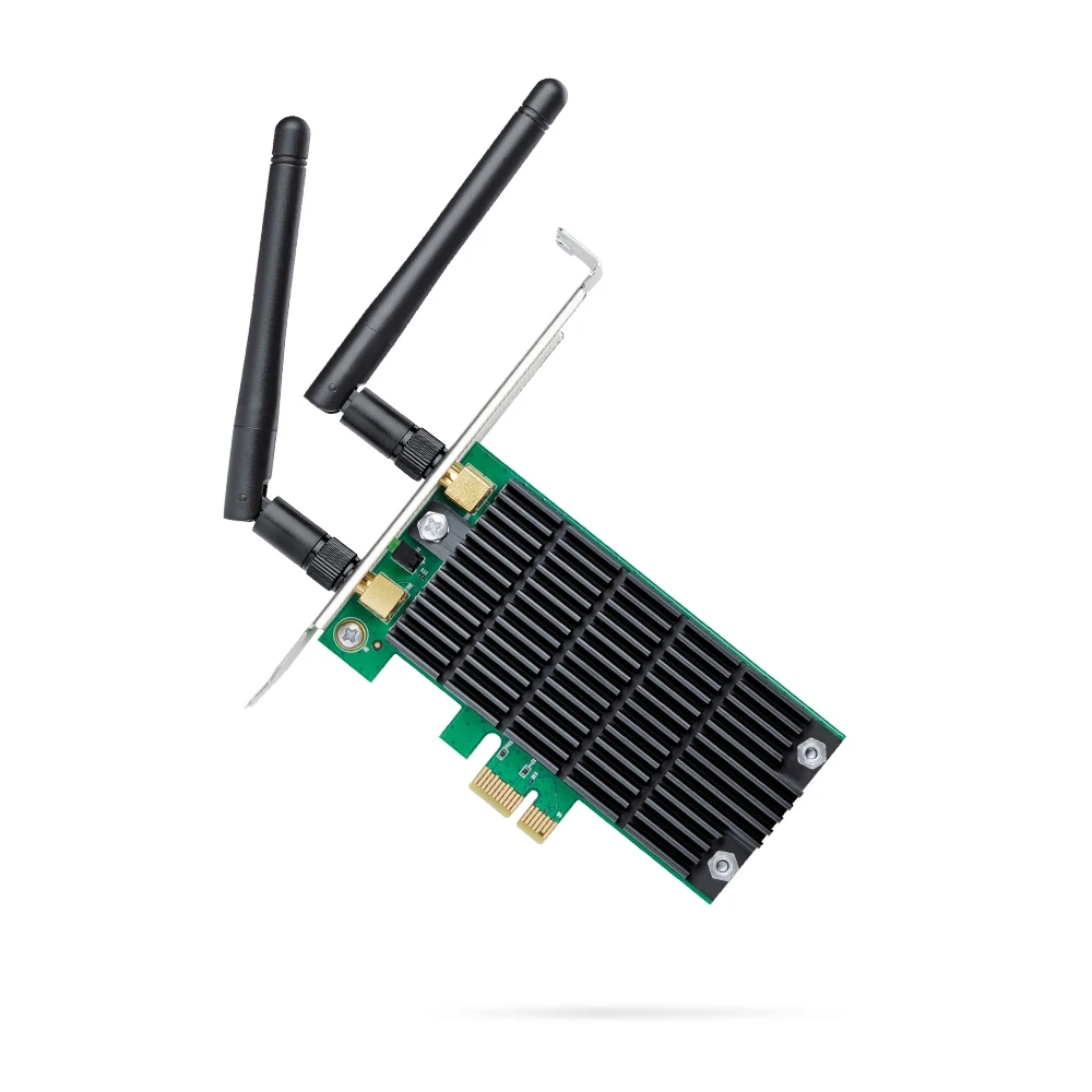 TP-LINK Archer T4E, Scheda WiFi per PC, Adattatore PCI, WiFi Dual Band AC1200, WiFi fino a 300 Mbps, Antenna WiFi, Per PC, 2.4GHz/5GHz, Windows, Scheda di Rete