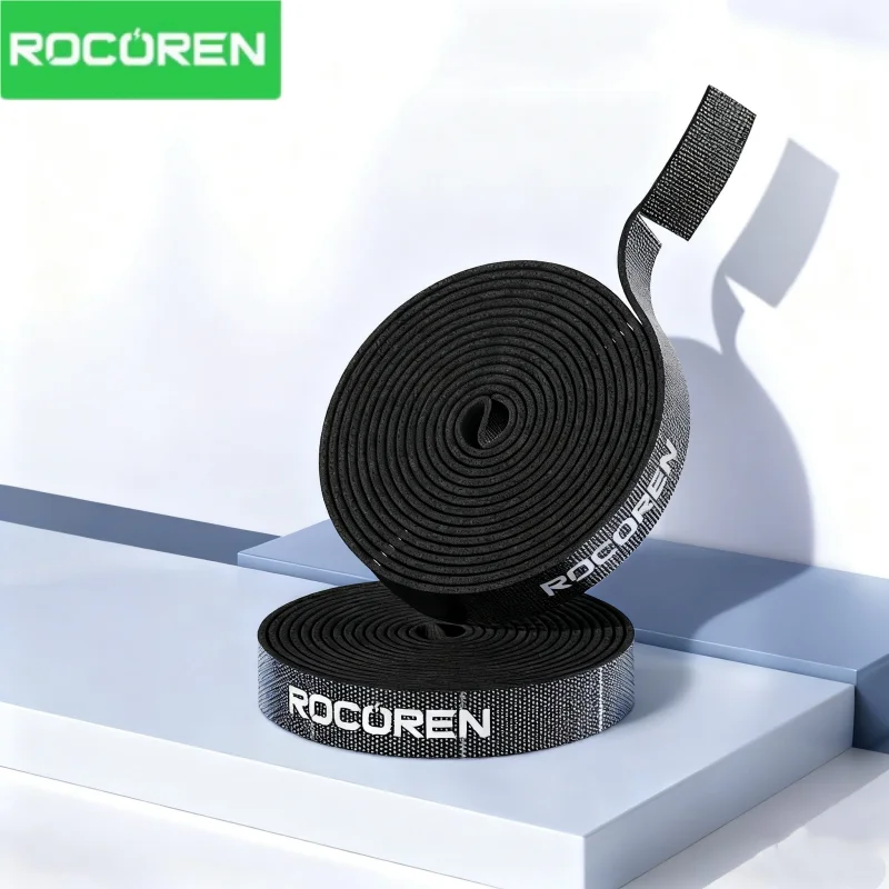 Rocoren Kabel-Organizer, handreißendes Kabel, Drahtwickler, wiederverwendbares USB-Kabel für Telefon, Kopfhörer, Maus, Kabelbinder, Halter, Management Image