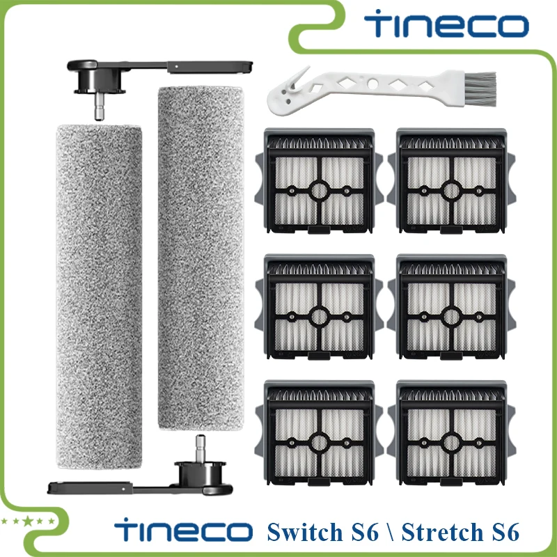 Für Tineco Floor One Switch S6\Stretch S6 Teile Nass Trocken Staubsauger Verbrauchs Roller Pinsel HEPA Filter Zubehör Image