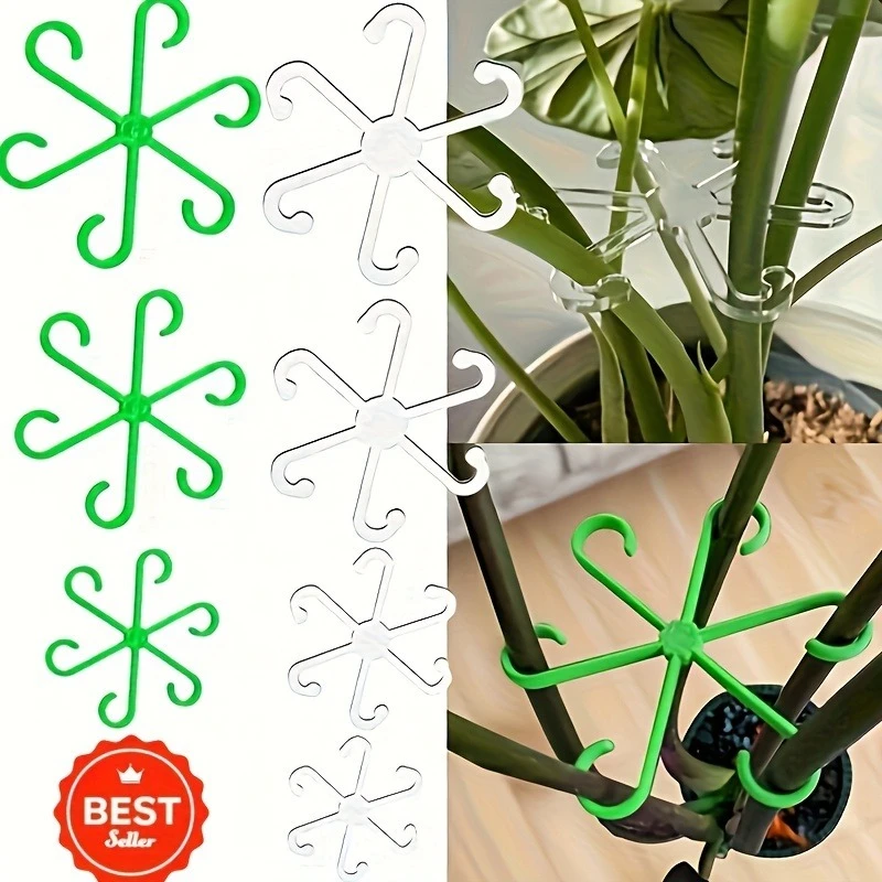 Ein Satz mit vier multifunktionalen Pflanzenstützrahmen für Pflanzenwachstum, geeignet für den Innen- und Außenbereich Image