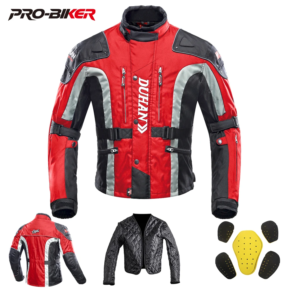 Motorradjacke Mann Vier Jahreszeiten Outdoor Motorrad Reitjacke Motorradhose mit 5 Stück Schutz warm winddicht M-2XL Image