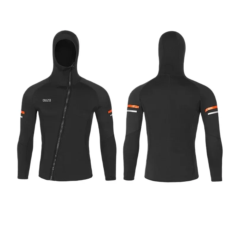 Combinaison de plongée en néoprène pour hommes, 1.5mm, veste de plongée, haut fendu, manches longues, plongée en apnée, surf, pêche sous-marine, combinaison de plongée chaude