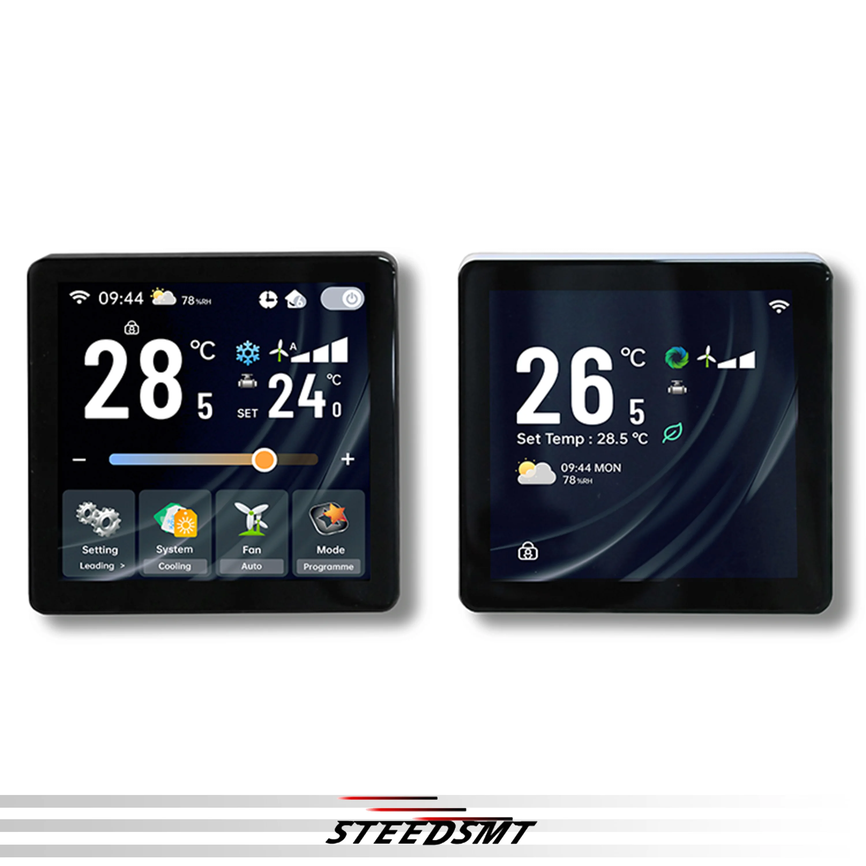 4-Zoll-Touchscreen-WIFI-Thermostat für die Balance-Einstellung des kühlen Wärmeventils 2P/4P. Funktioniert mit Amazon Alexa, Google Assistant, Yandex Image