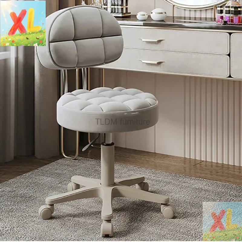 Einfache Schönheit Salon Friseur Stühle Spezielle Dreh Salon Stuhl Friseur Runde Hocker Moderne Salon Möbel Hause Make-Up Stuhl Image