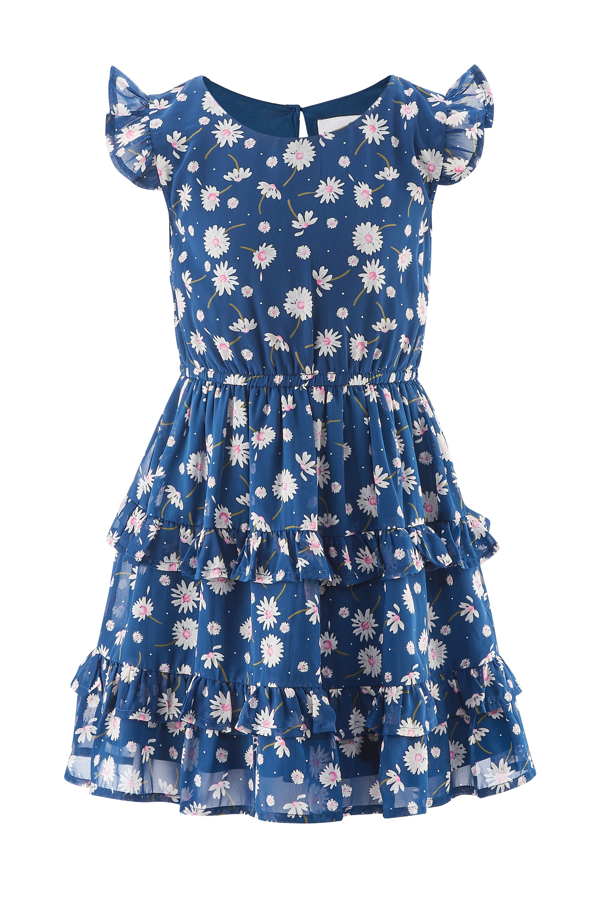 Sommerkleid HAPPY GIRLS "Mädchenkleid", Mädchen, Gr. 116, EURO-Größen, blau (navy), Stoff, 100% Polyester, normal, Kleider Image