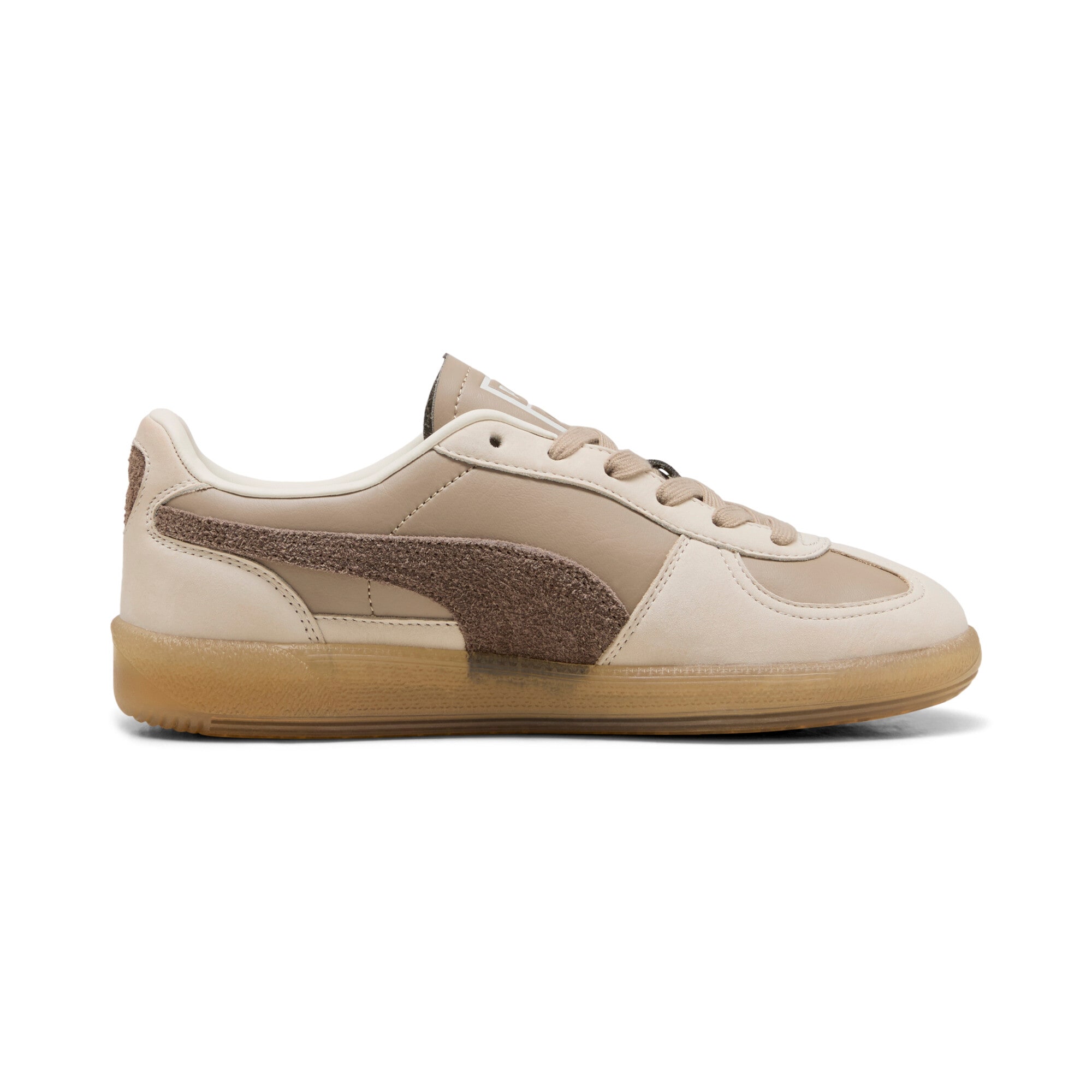 Sneaker PUMA "PALERMO ELEVATED WNS", Damen, Gr. 41, ice coffee, chocolate chip, Leder, unifarben, Schuhe Sneaker