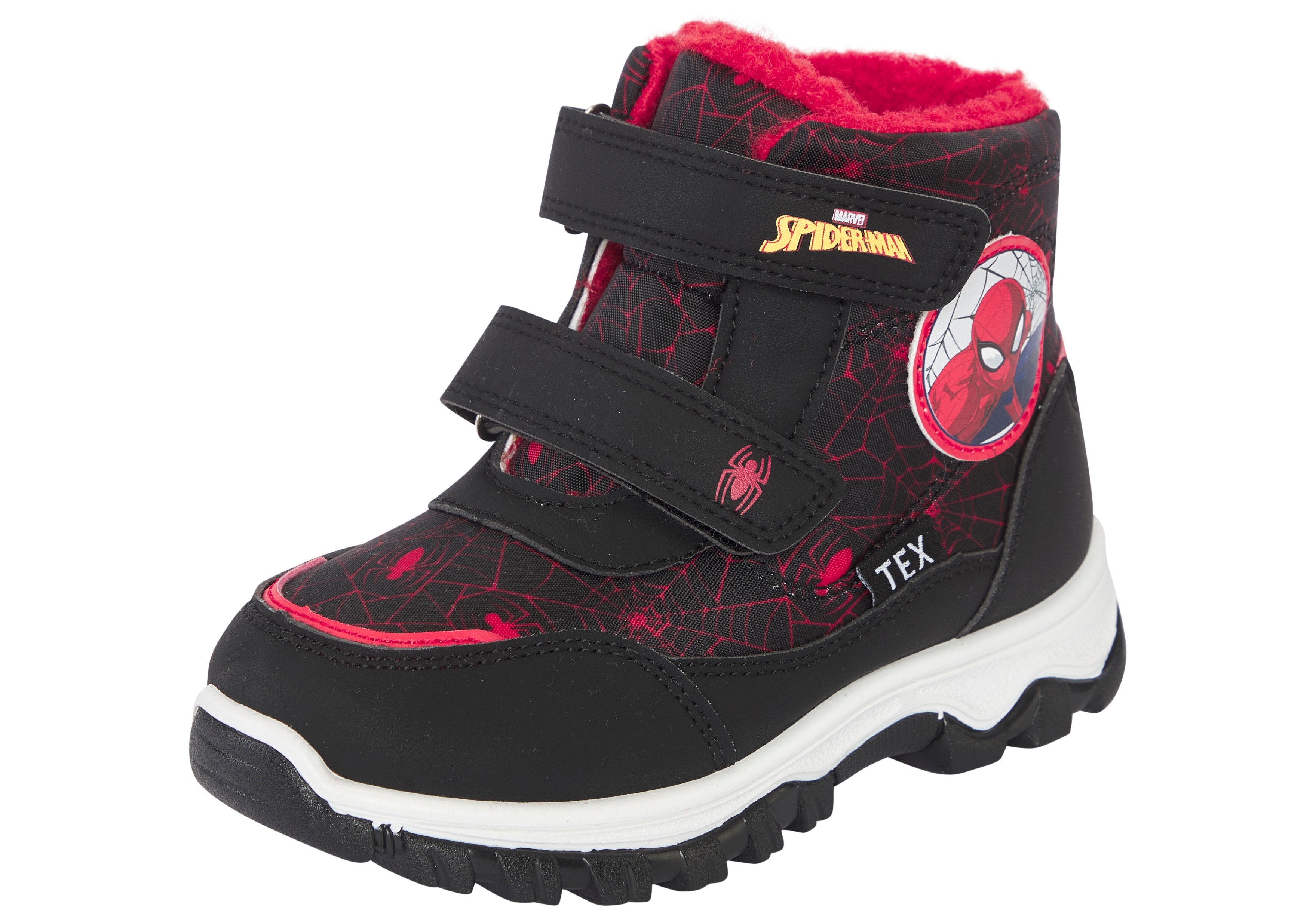 Winterboots DISNEY "SPIDERMAN", Damen, Gr. 28, schwarz, Synthetik, Textil, Schuhe, Winterschuhe, Winterstiefel, Snowboots, wasserdicht & gefüttert