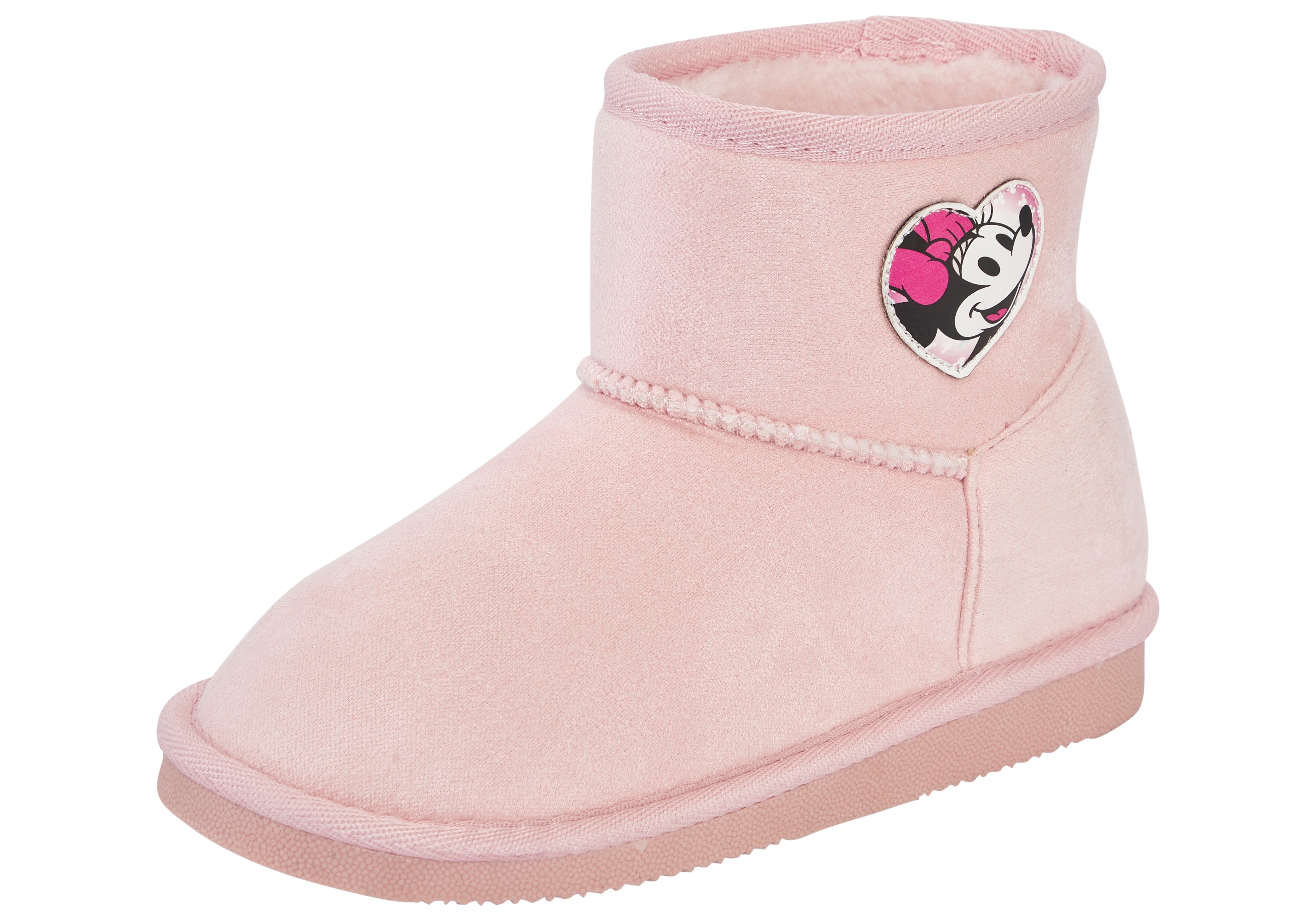 Schlupfboots DISNEY "MINNIE", Damen, Gr. 25, pink, Textil, Schuhe, Winterschuhe, Winterboots, Snowboots, Schlupfstiefel, gefüttert