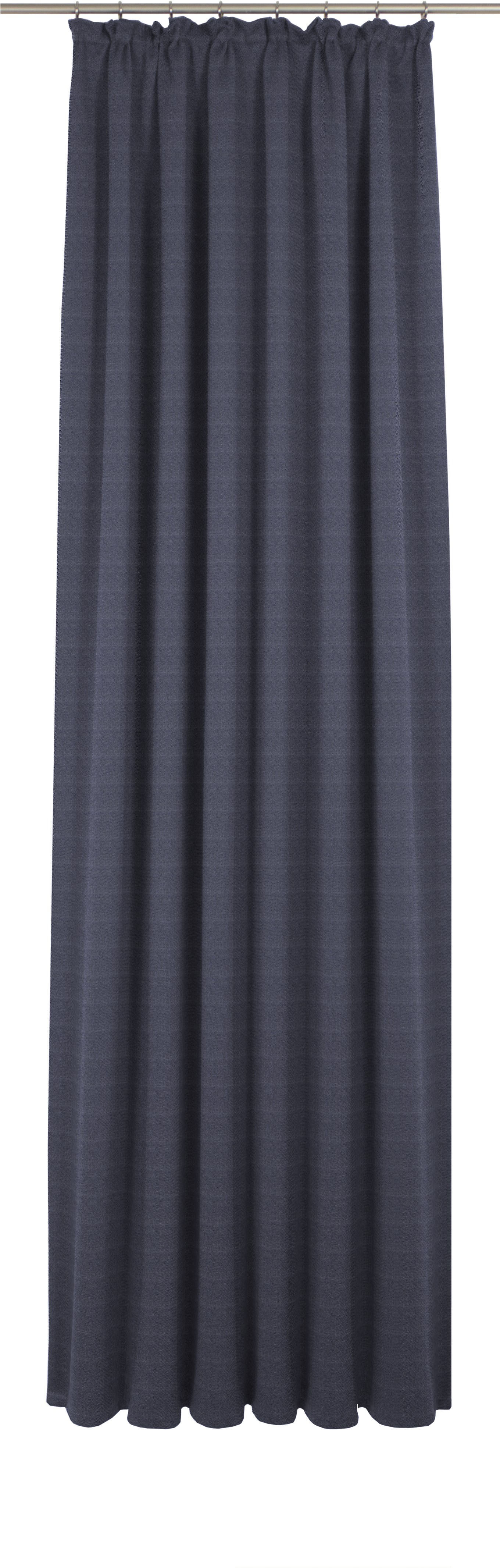 Vorhang ADAM "Uni Collection light", blau (dunkelblau), B:142cm H:365cm, Baumwolle (Bio-Baumwolle), Gardinen, aus 100% Bio-Baumwolle Image