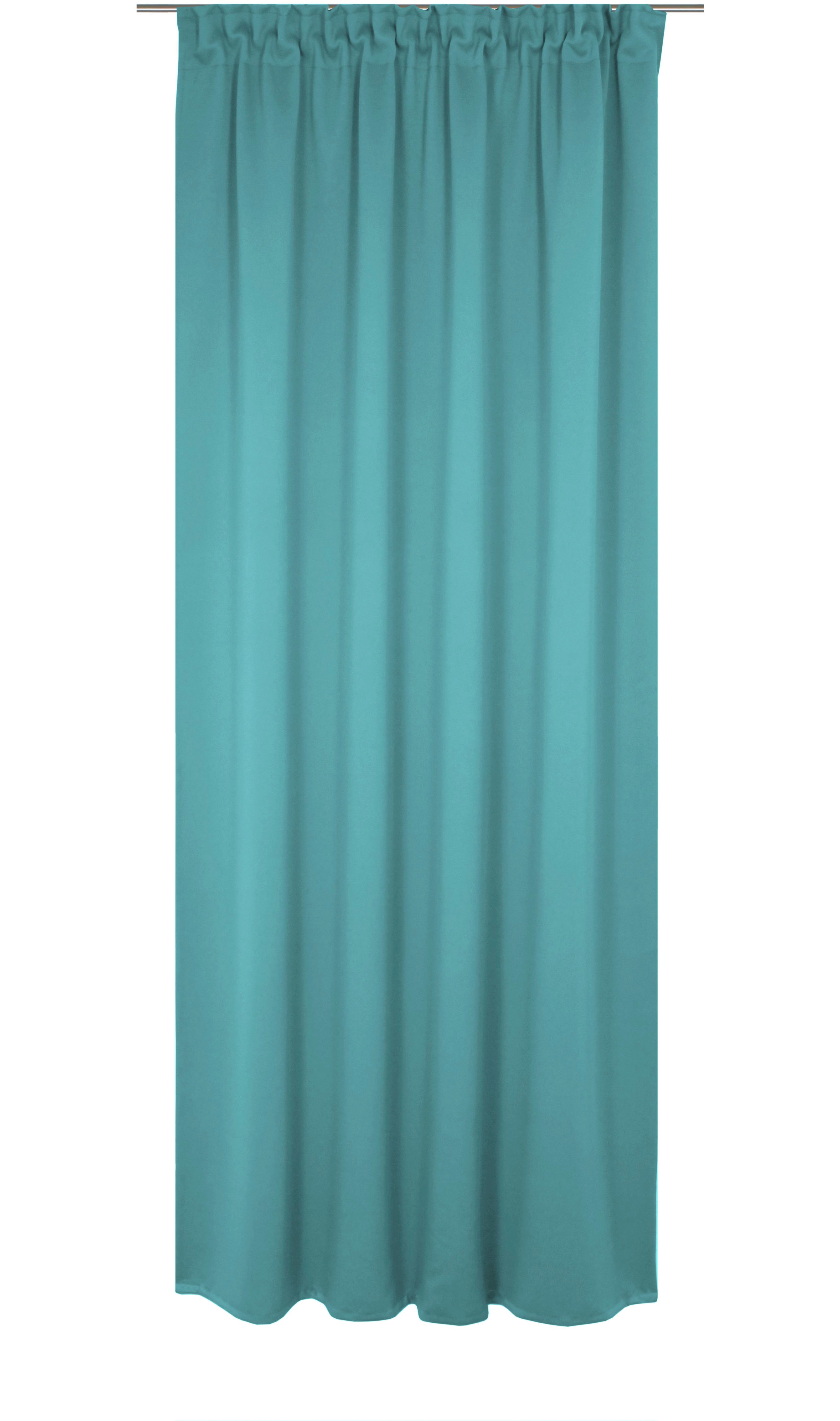 Vorhang WIRTH "Newbury", blau (türkis), B:130cm H:175cm, Baumwolle, Polyester, Gardinen, nach Maß Image