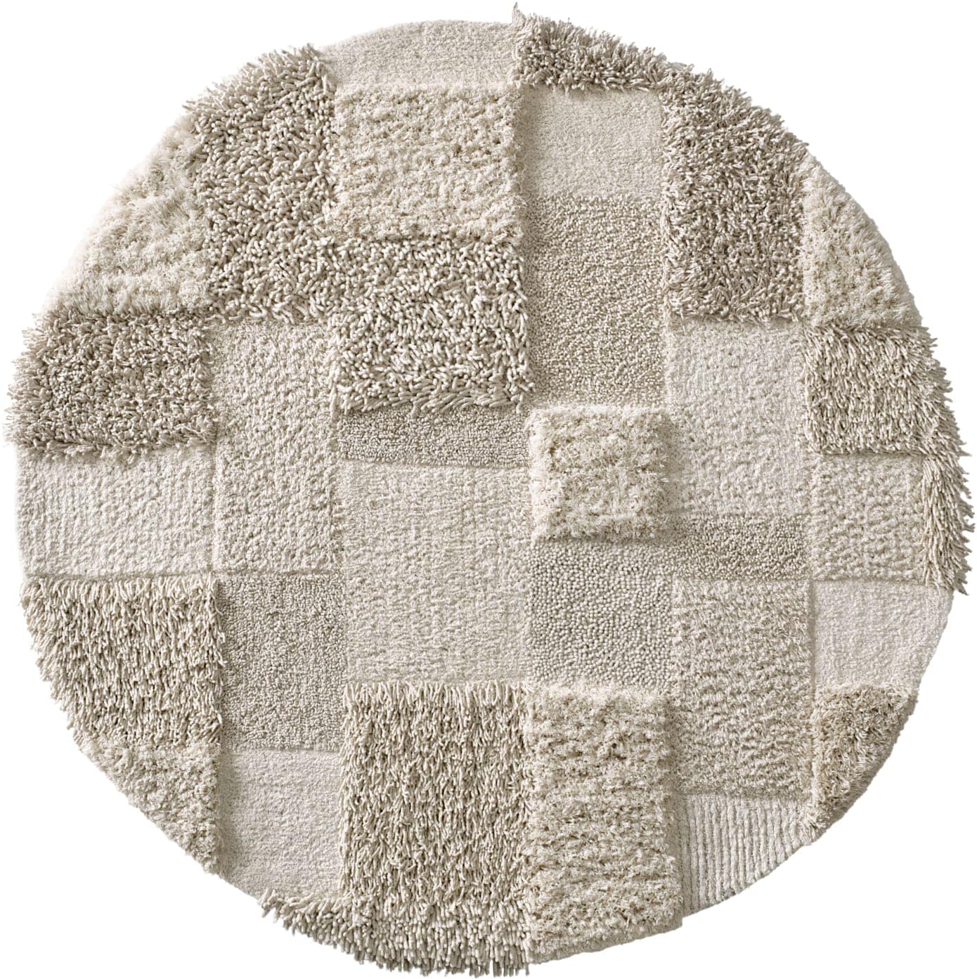 Teppich HEINE HOME Gr. 8, beige (natur), H:30mm Ø:150cm, Baumwolle, Kunstfaser, Polyester, Viskose, Teppiche Image