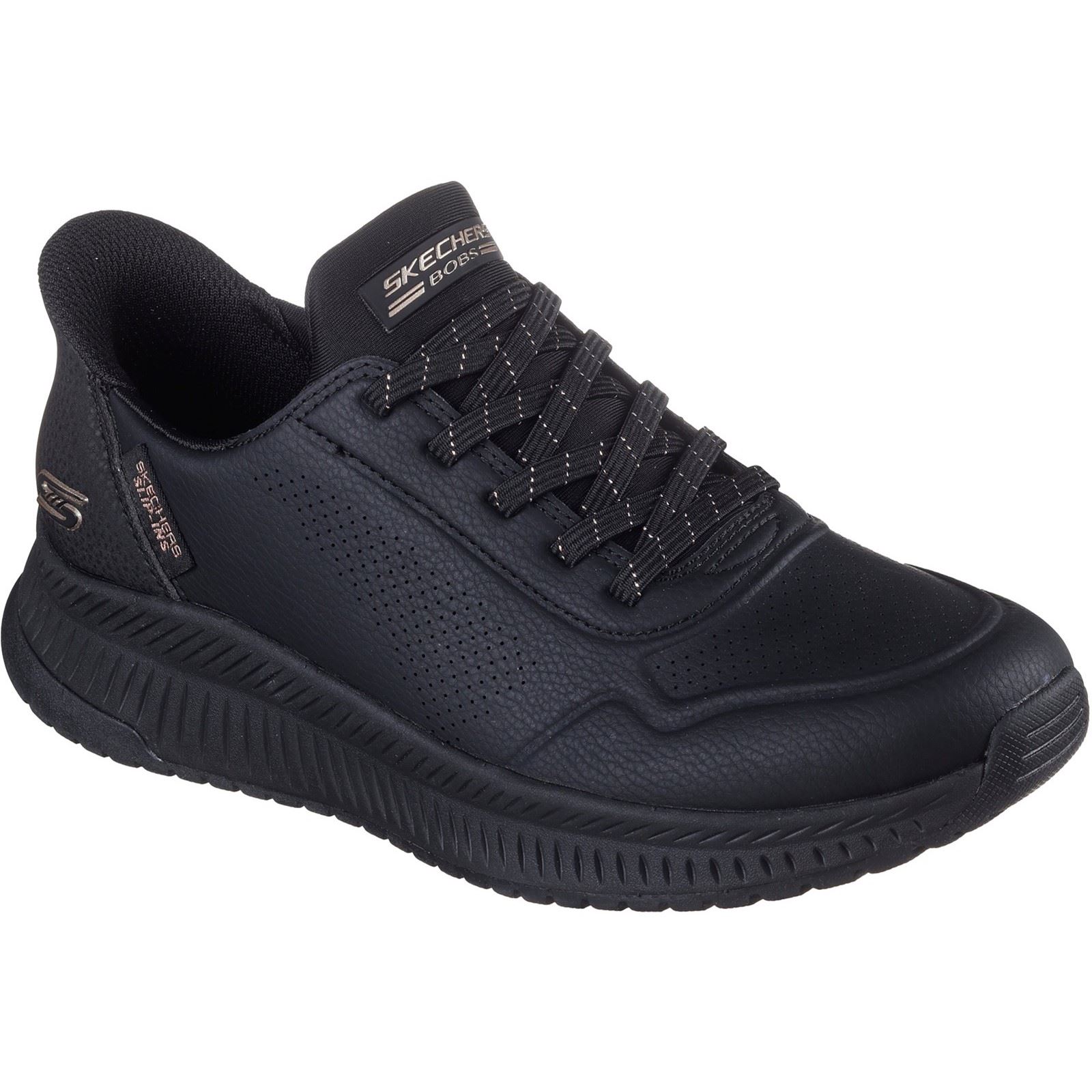 Skechers BOBS Squad 4 Schlüssel-Look Damen schwarze Sneakers