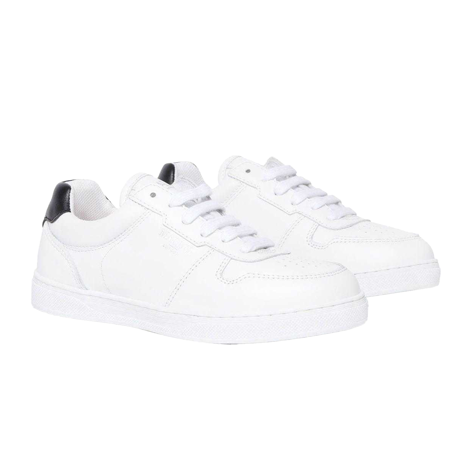 Mallet Kinder Bentham Leder Sneaker (Schwarz/Weiß) Image