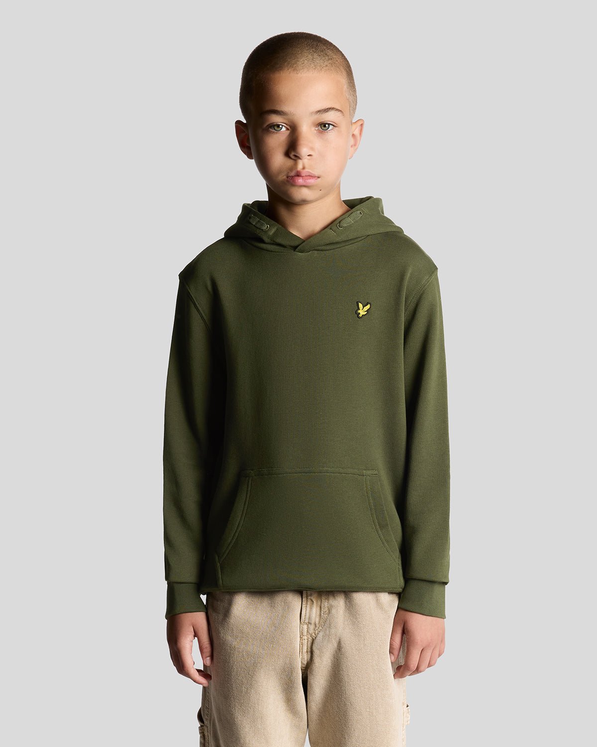 Lyle & Scott Jungen Loopback Baumwoll Hoodie - Grün Image