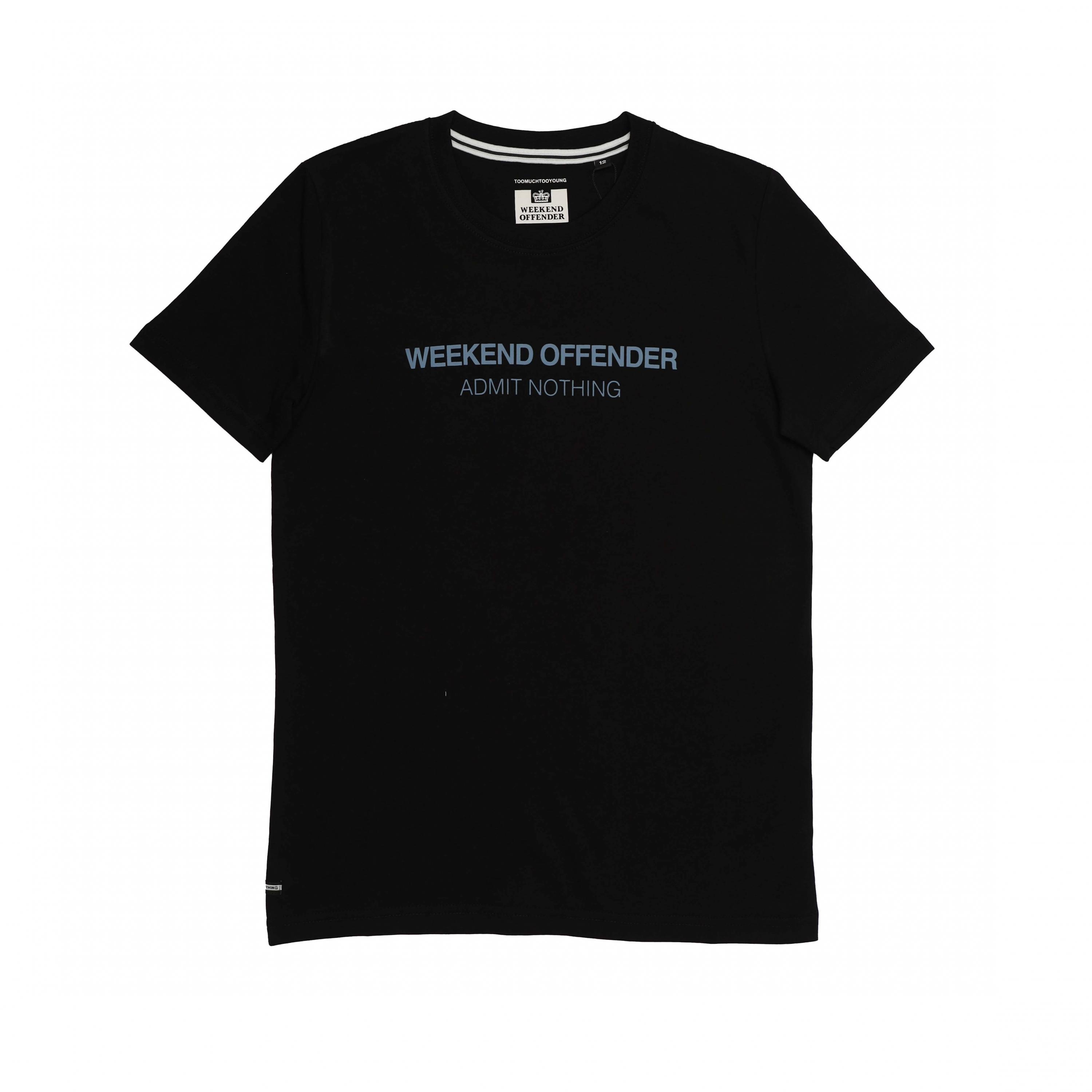 Weekend Offender Kinder Steinback T-Shirt (Schwarz) Image