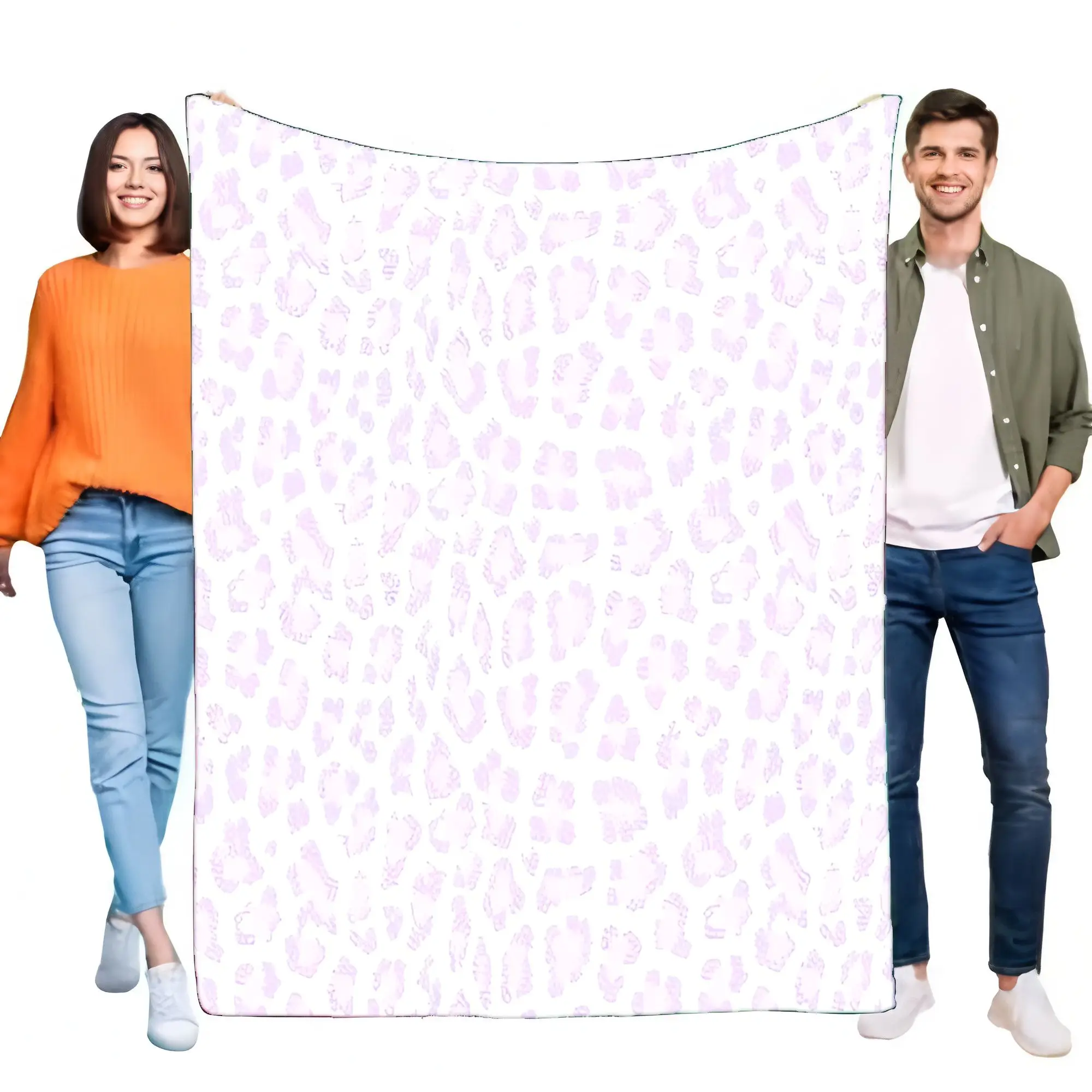 Trendige Überwurfdecke mit rosa Leopardenmuster, ultraweiches Flanell-Fleece, gemütlich, warm, leicht, für Sofa, Bett, Couch, Heimdekoration und Ästhetik Image