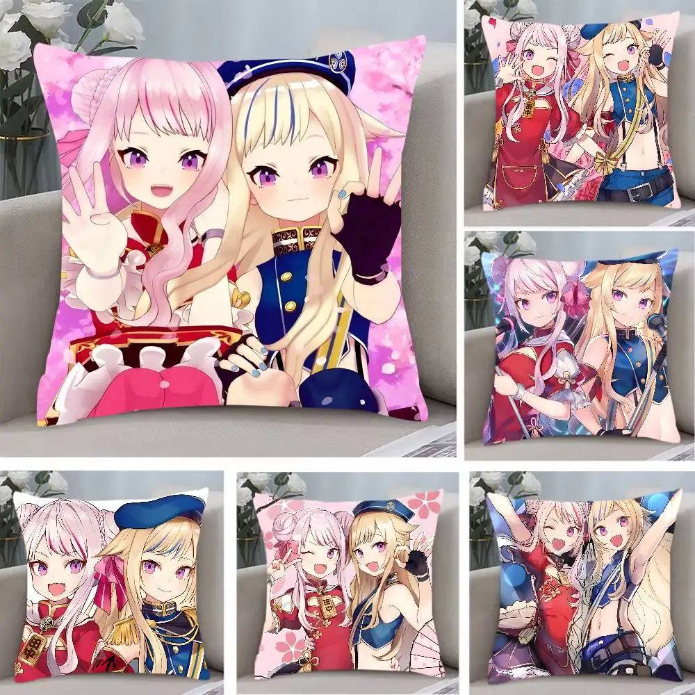 H-HIMEHINA Kissenbezug, Anti-Dustmite-Kissenbezug, unsichtbarer Reißverschluss, seidig, kurz, Plüsch, Sofakissenbezug Image