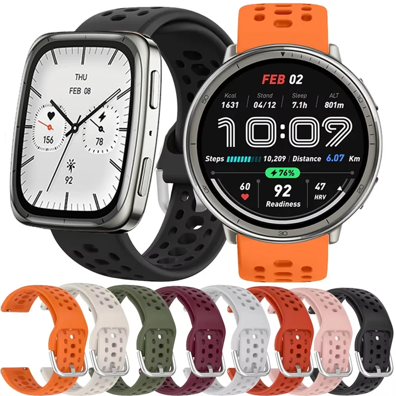 1:1 Offizielles Silikonarmband für Amazfit Active 2 Square Watch Armband für Amazfit Cheetah Square/Bip 3 3Pro/GTS 2 3 4/GTR 42 mm Image