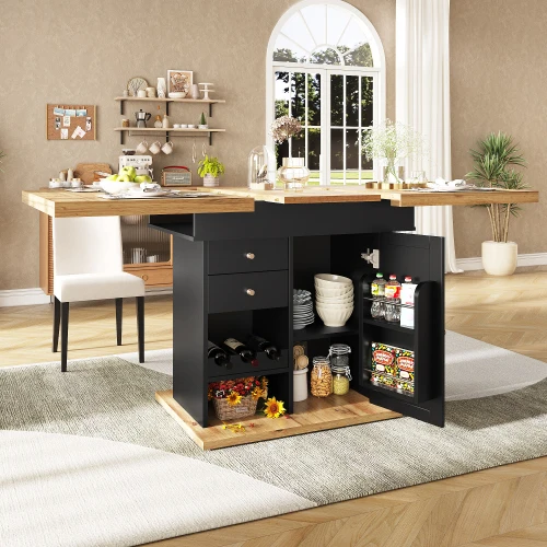 Teleskop-Esstisch (110–140 x 80 cm), klappbarer Küchen-Esstisch, geeignet für Küche und Wohnzimmer